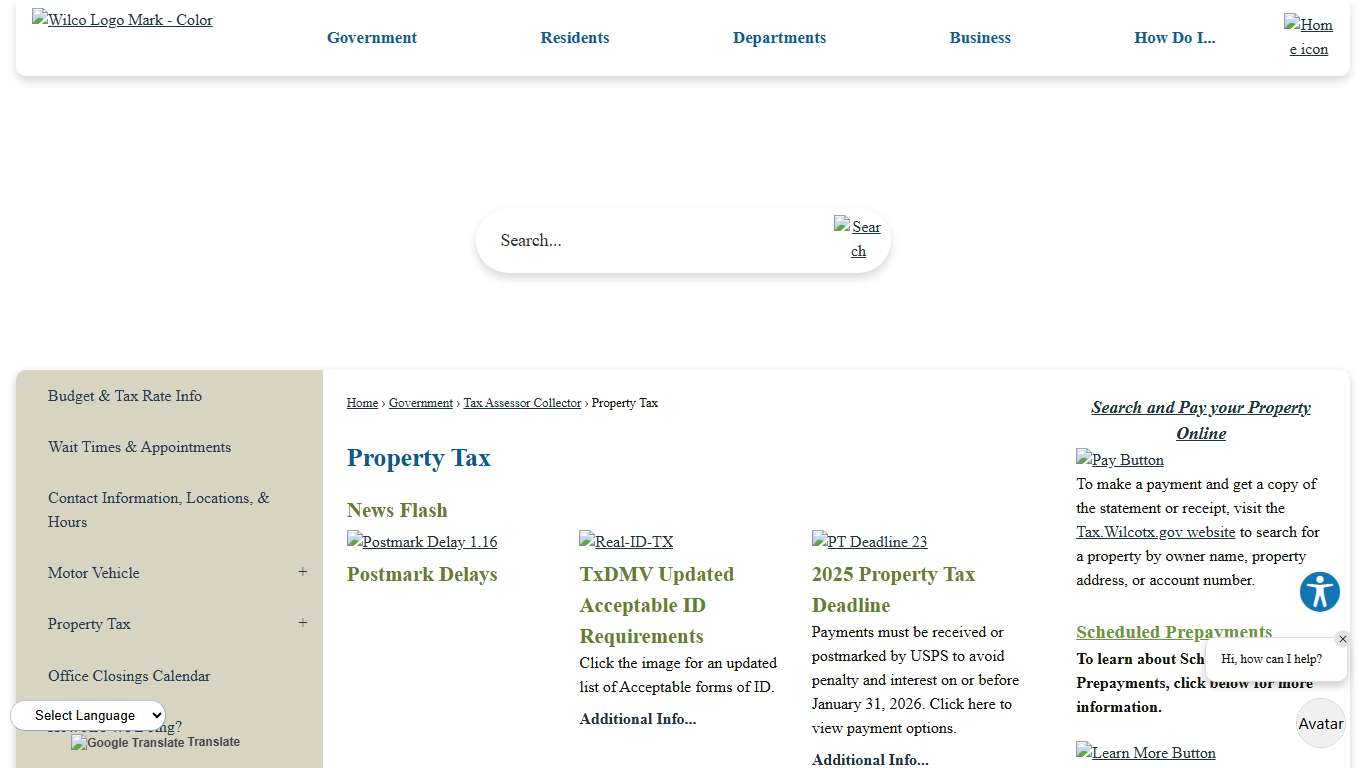 Property Tax Williamson County, TX