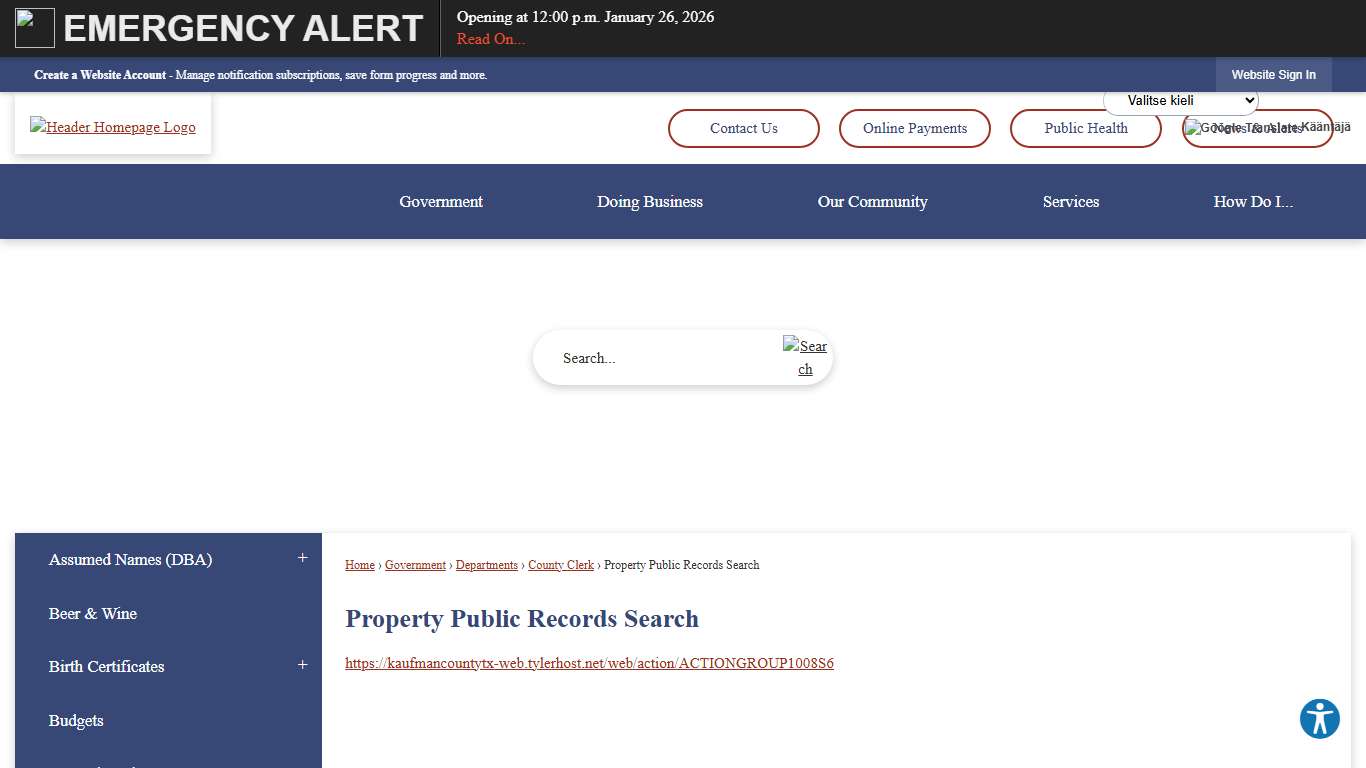 Property Public Records Search Kaufman County, TX